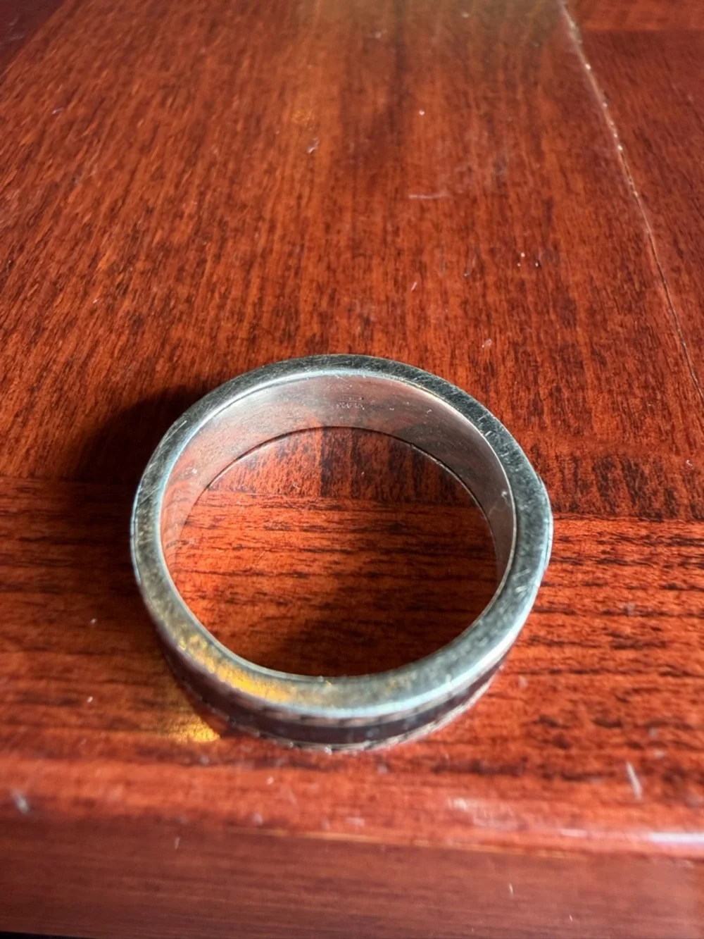 Gucci Silver Double G Engraved Band Ring